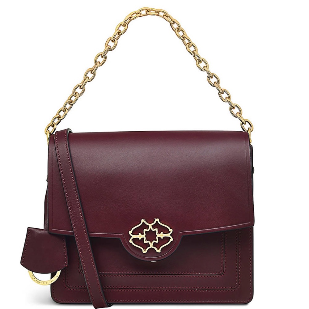 Radley London Apsley Road Heirloom Small Flapover Crossbody Bag Medium Dark Red